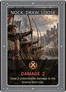 Nock, Draw, Loose card